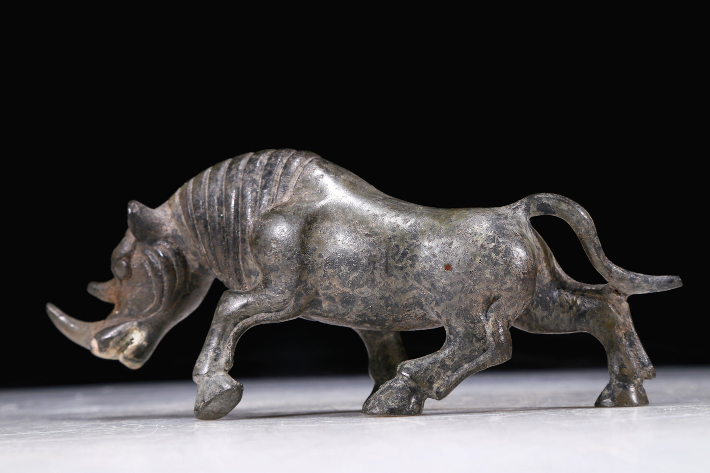 A Precious Bronze Rhinoceros