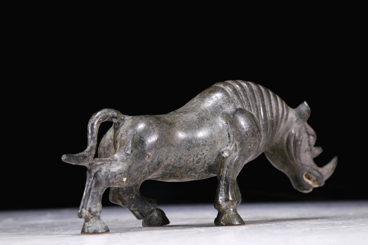 A Precious Bronze Rhinoceros