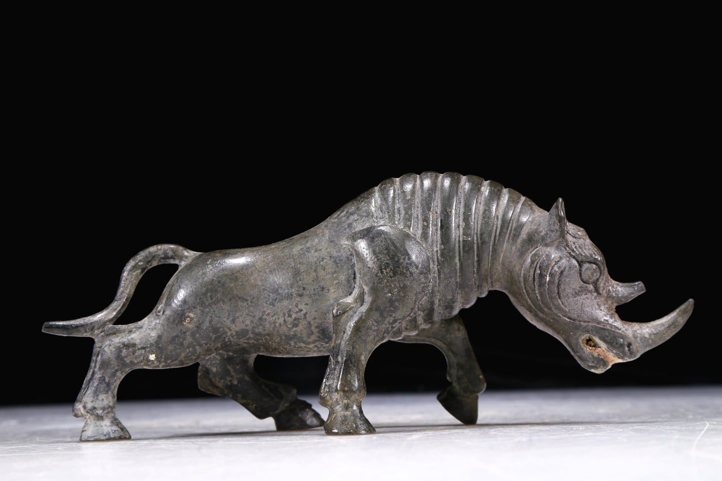 A Precious Bronze Rhinoceros