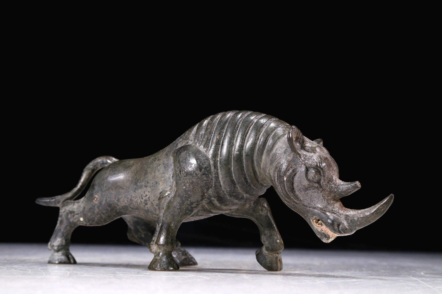 A Precious Bronze Rhinoceros