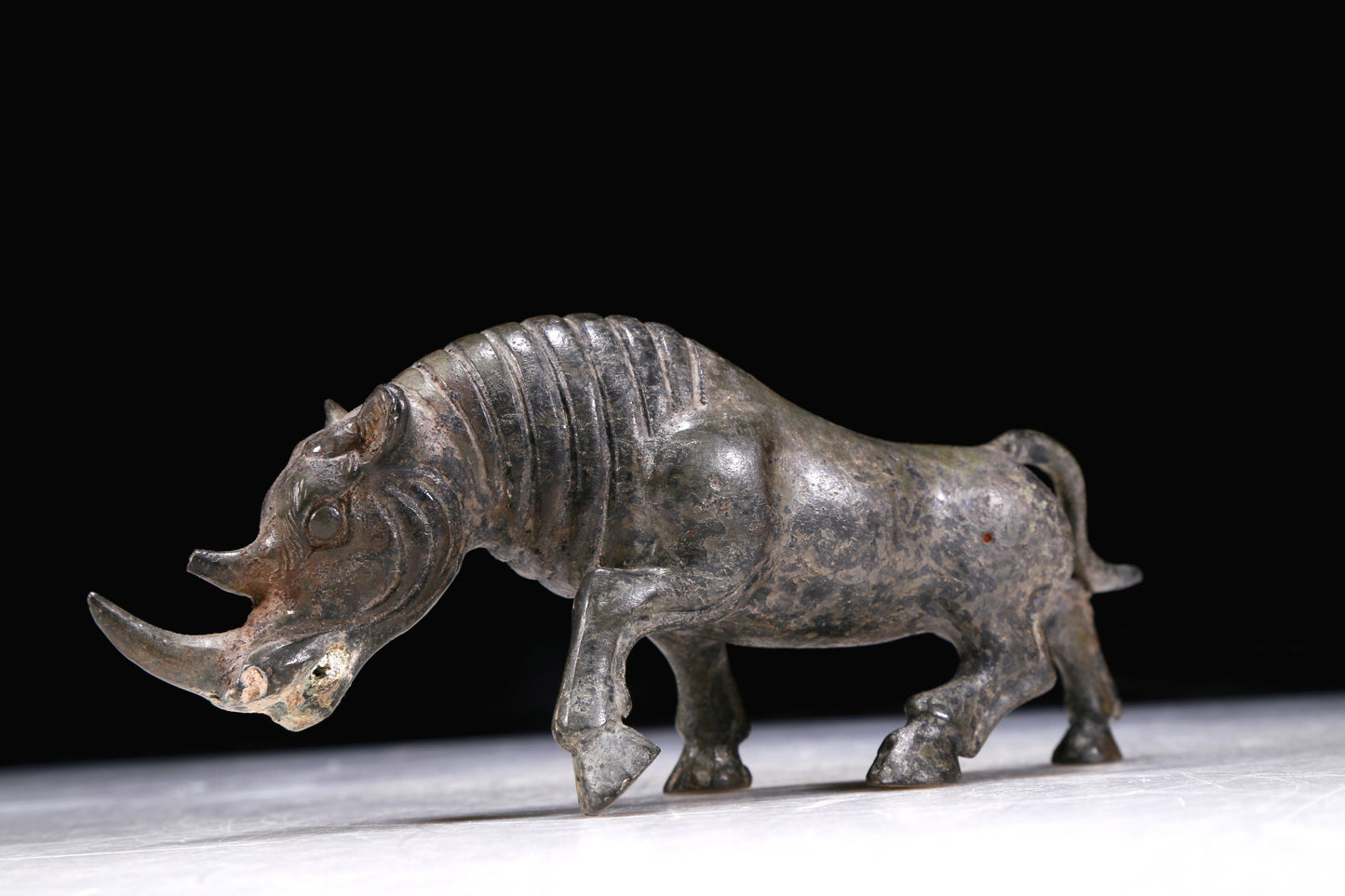 A Precious Bronze Rhinoceros