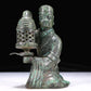 A Precious Bronze Figure-Form Candlestick