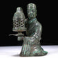 A Precious Bronze Figure-Form Candlestick