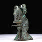 A Precious Bronze Figure-Form Candlestick