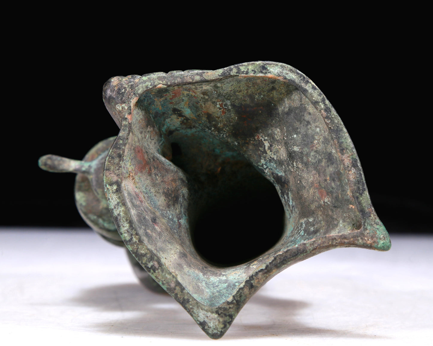 A Precious Bronze Figure-Form Candlestick