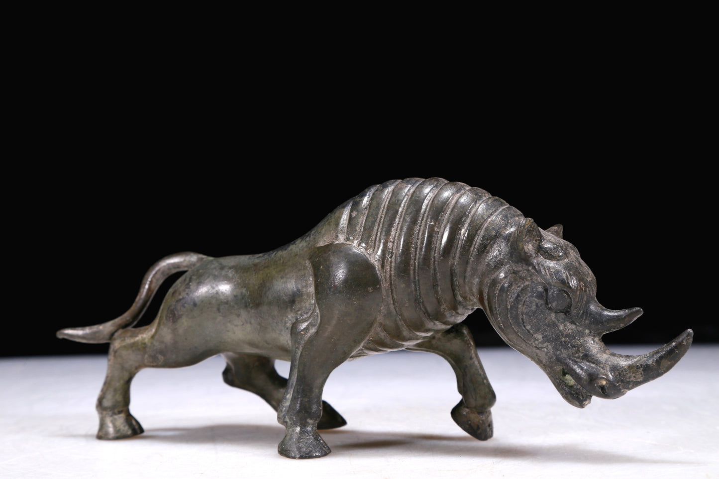 A Precious Bronze Rhinoceros