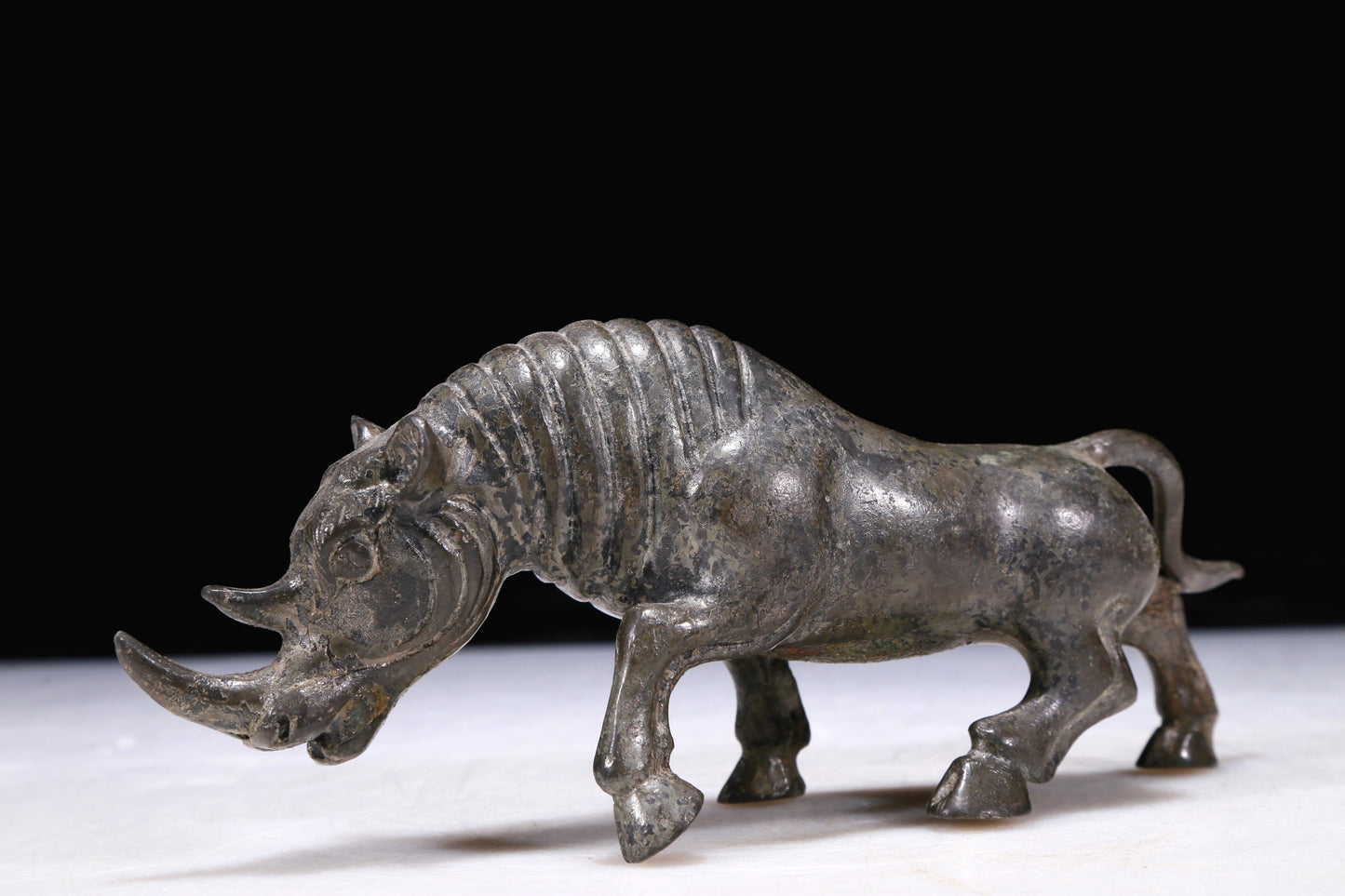 A Precious Bronze Rhinoceros