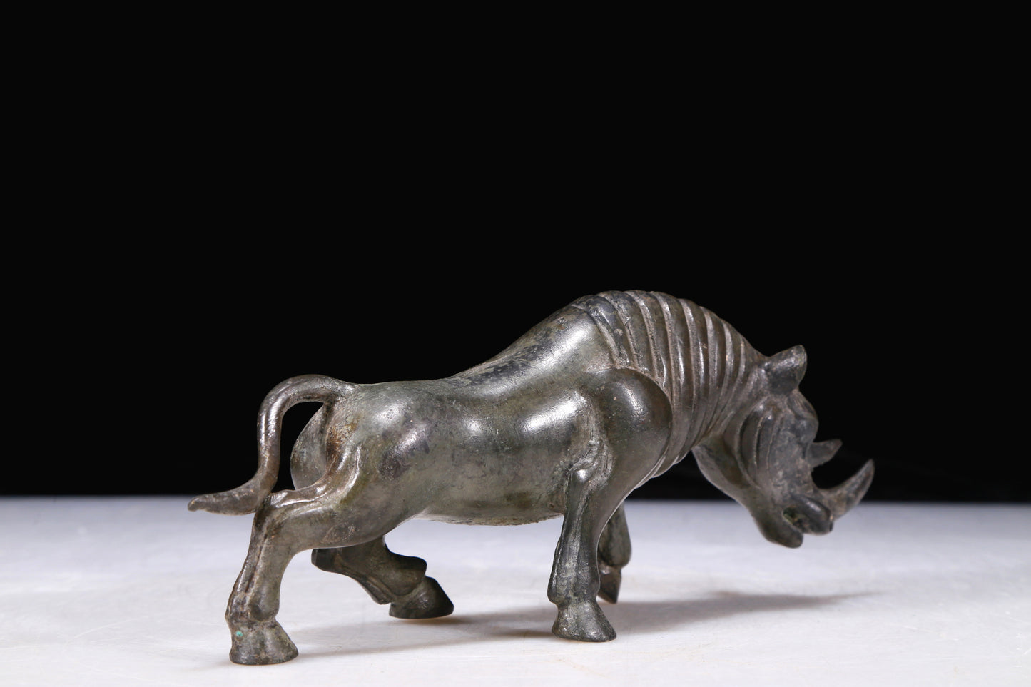 A Precious Bronze Rhinoceros