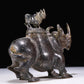 A Precious Bronze Rhinoceros-Form Jar