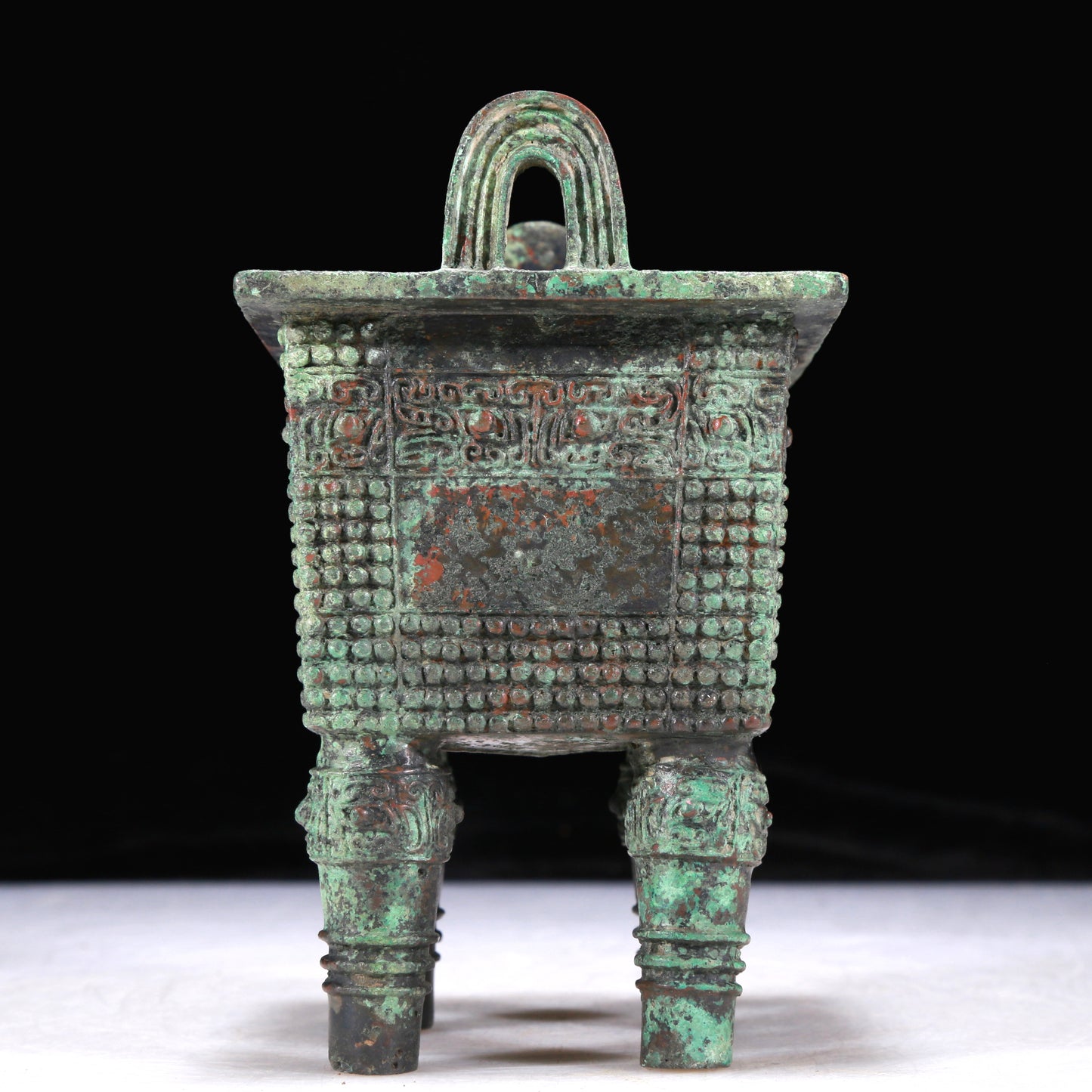 A Precious Bronze 'Animal Mask' Censer With Inscriptions