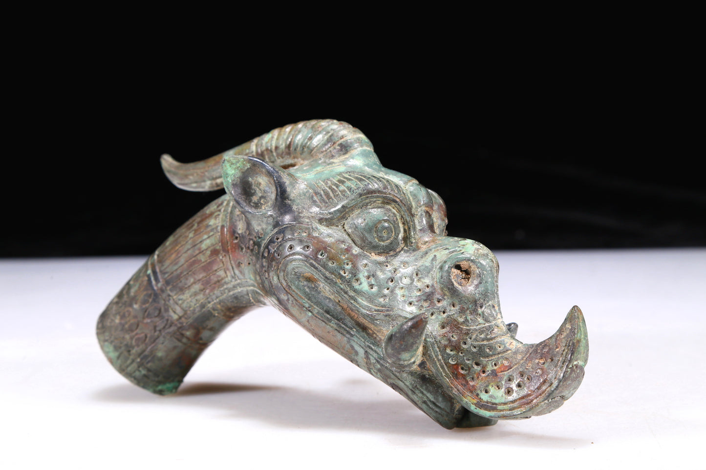 A Precious Bronze Auspicious Beast-Form Decoration