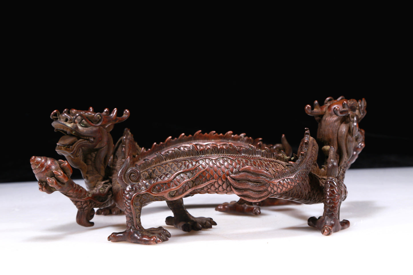 A Precious Bronze Dragon-Form Decoration