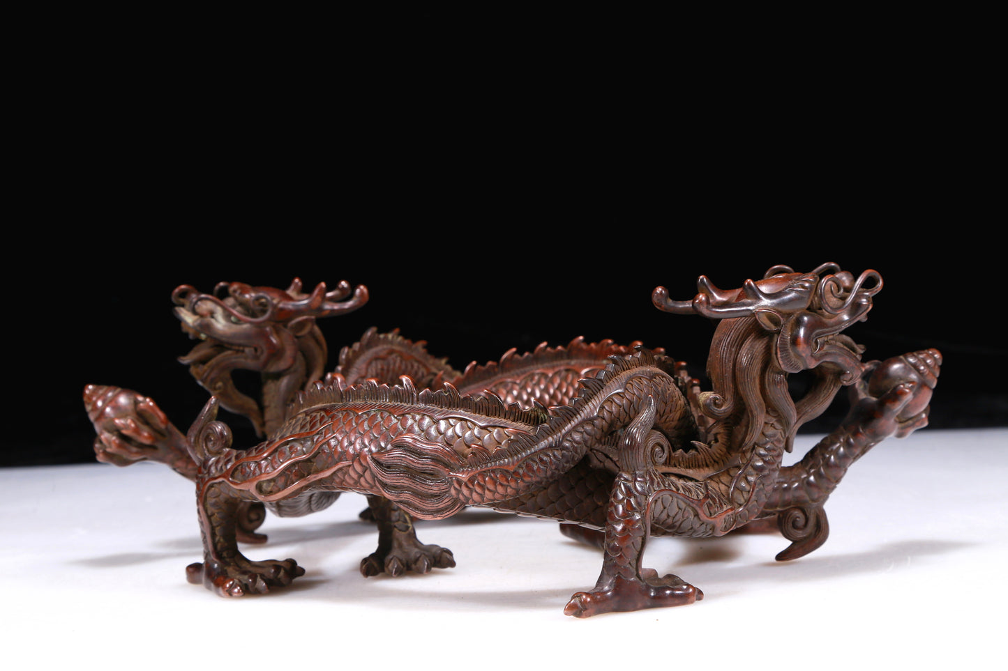 A Precious Bronze Dragon-Form Decoration