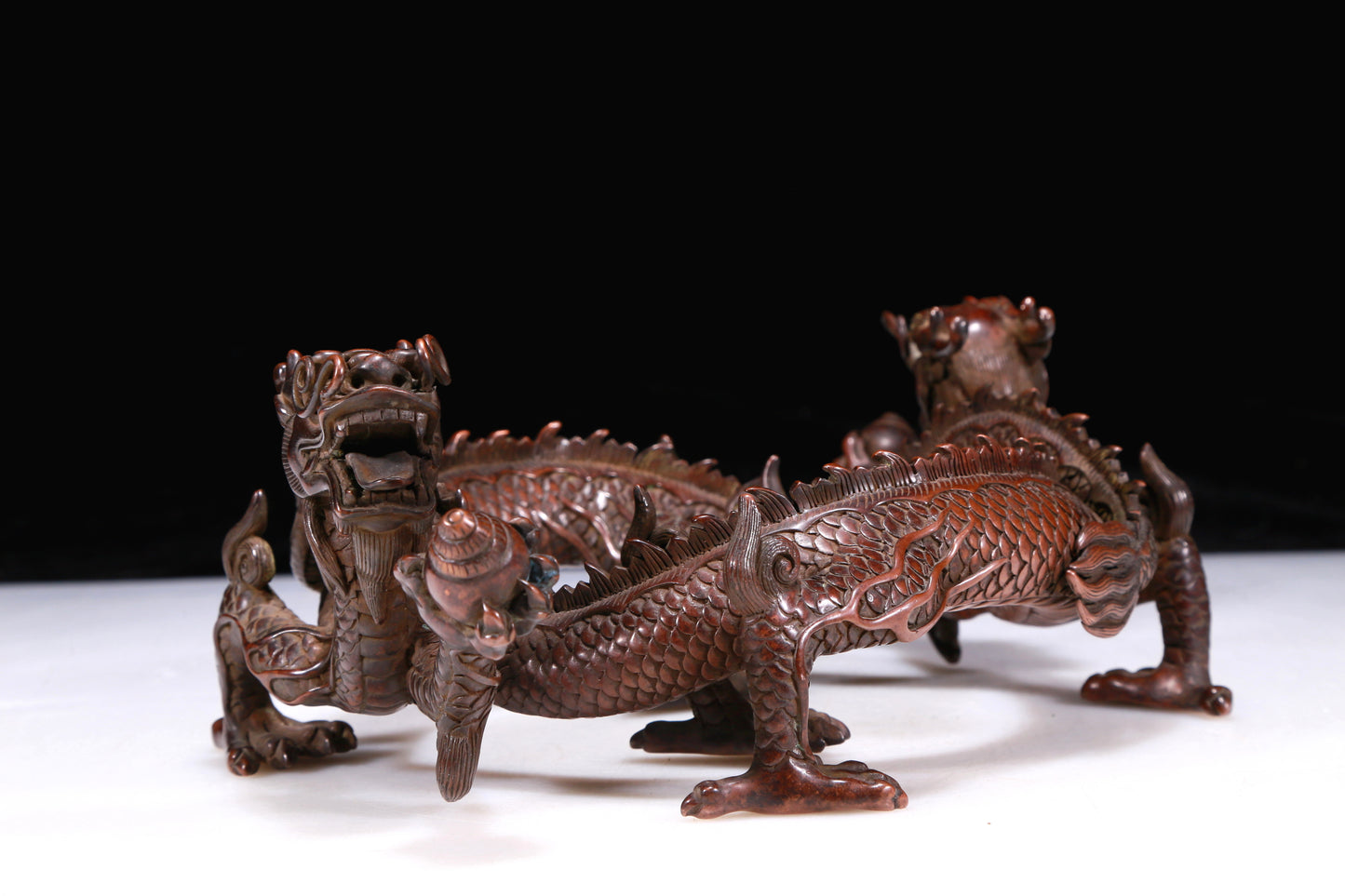 A Precious Bronze Dragon-Form Decoration