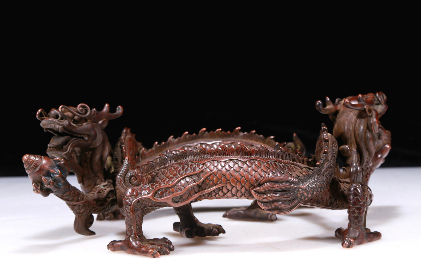 A Precious Bronze Dragon-Form Decoration