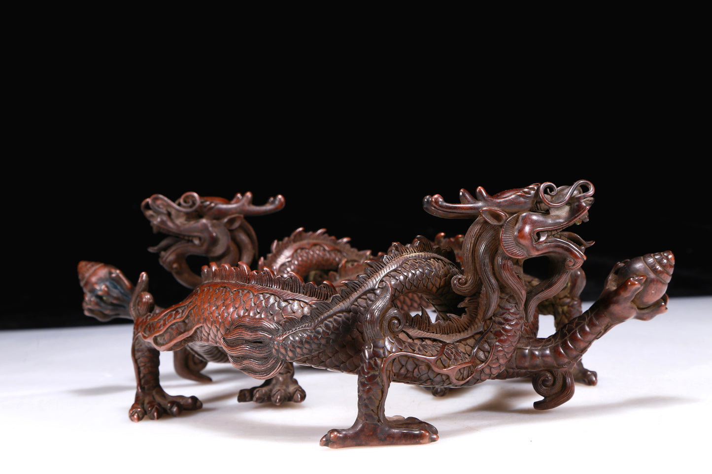 A Precious Bronze Dragon-Form Decoration