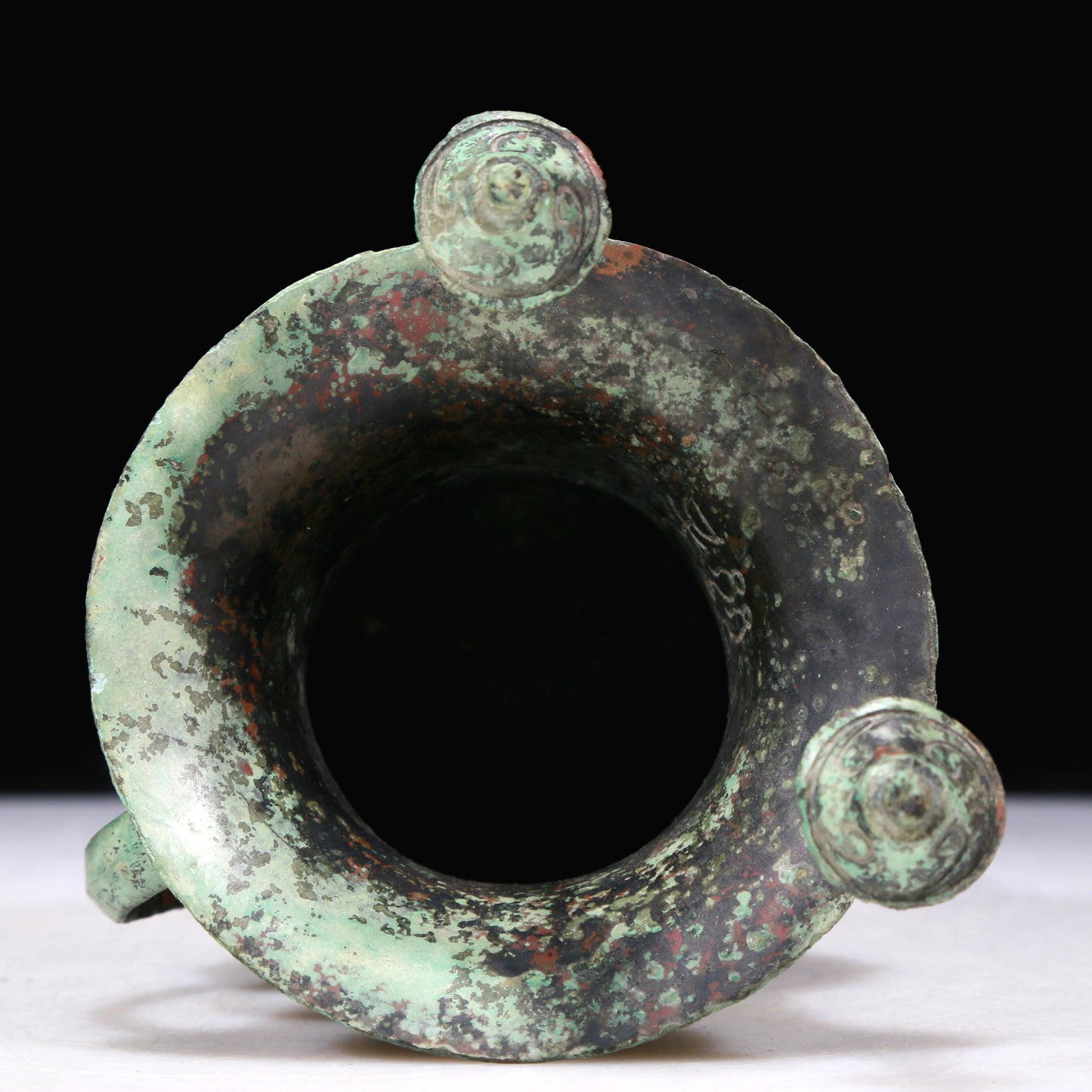 A Fantastic Bronze 'Animal Mask' Tripod Cup With Inscriptions