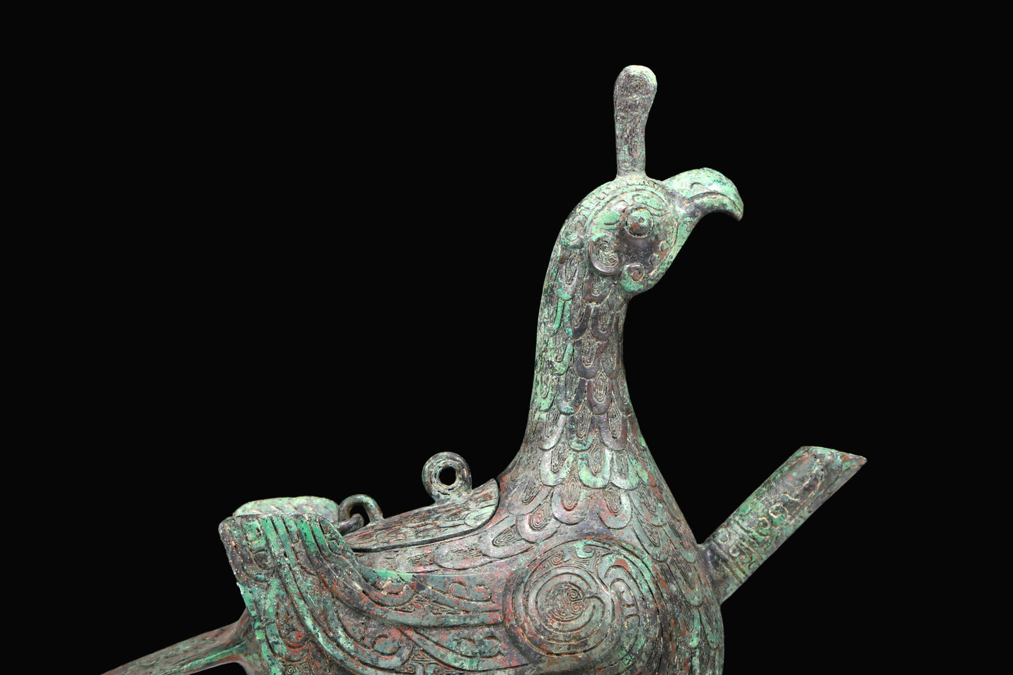 A Fantastic Bronze Mythical Bird-Form Pot With Inscriptions