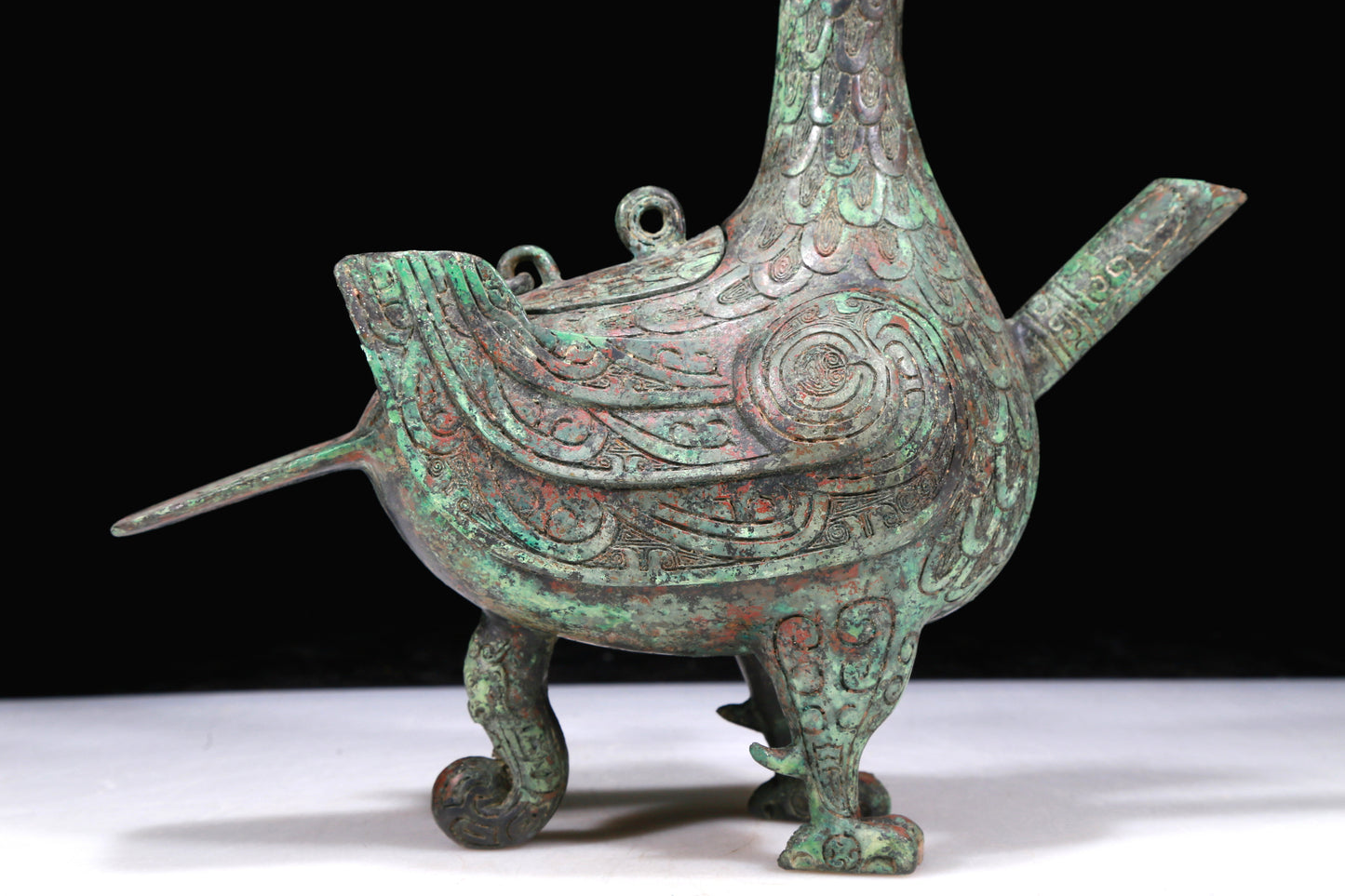 A Fantastic Bronze Mythical Bird-Form Pot With Inscriptions