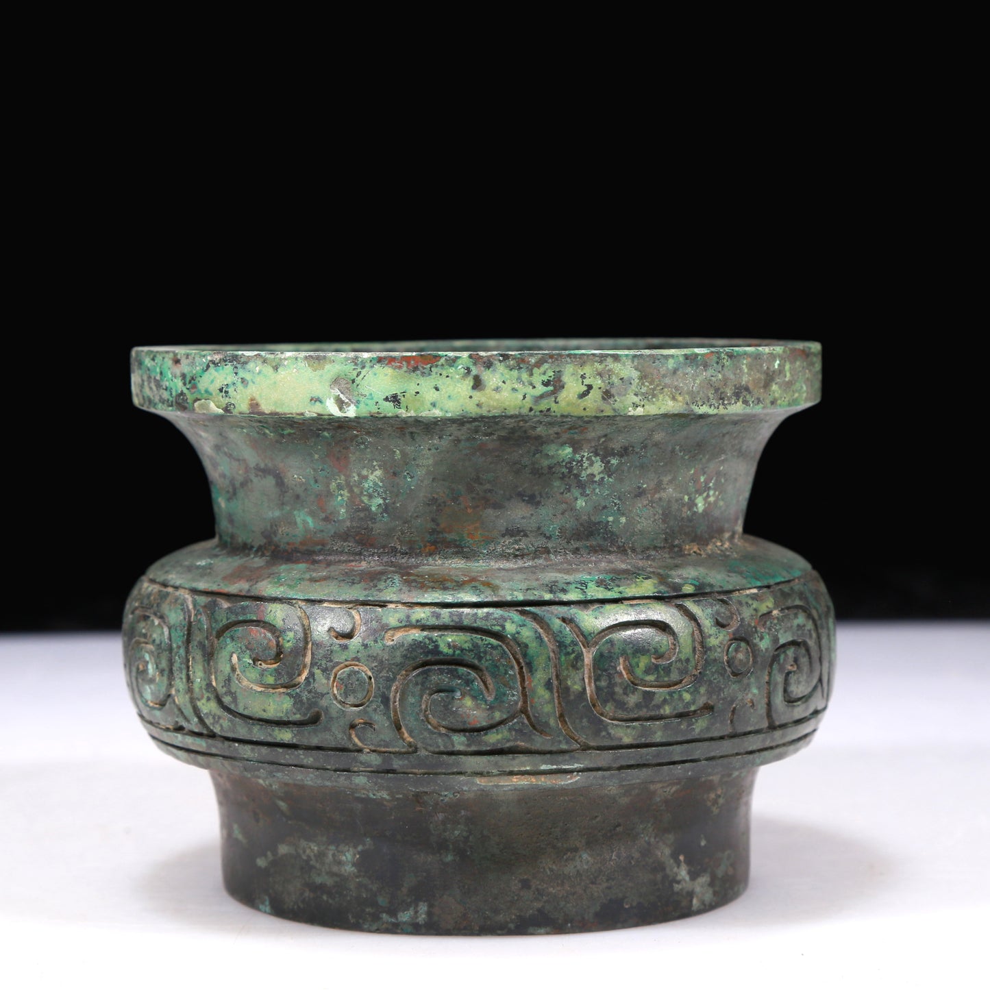 A Fantastic Bronze Beast-Handled Vase And Cover With Inscriptions