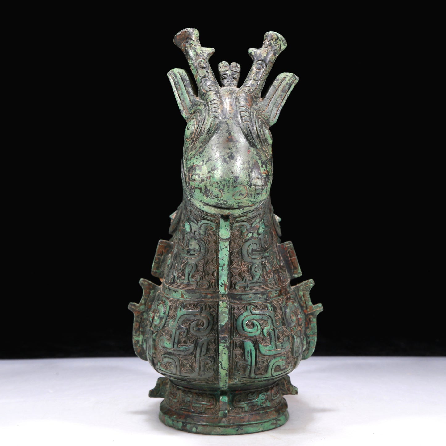 A Fantastic Bronze 'Animal Mask' Ewer With Inscriptions