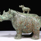 A Fantastic Bronze Rhinoceros-Form Jar With Inscriptions