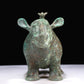 A Fantastic Bronze Rhinoceros-Form Jar With Inscriptions