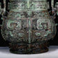 A Huge Archaic Bronze 'Animal Mask' Beast-Handled Pot With Inscriptions