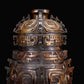 A Huge Archaic Bronze 'Animal Mask' Jar And Cover With Inscriptions