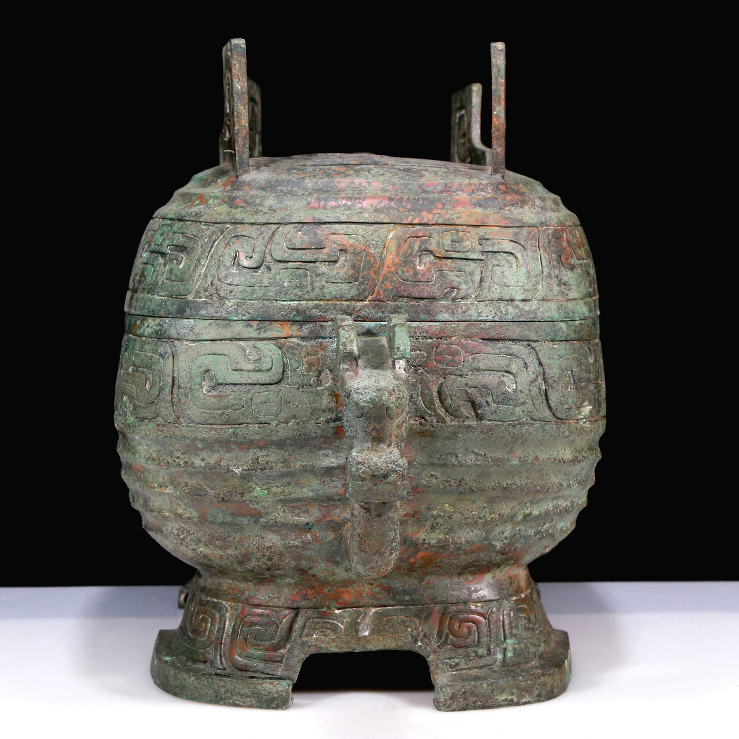 A Huge Archaic Bronze 'Dragon' Box With Inscriptions