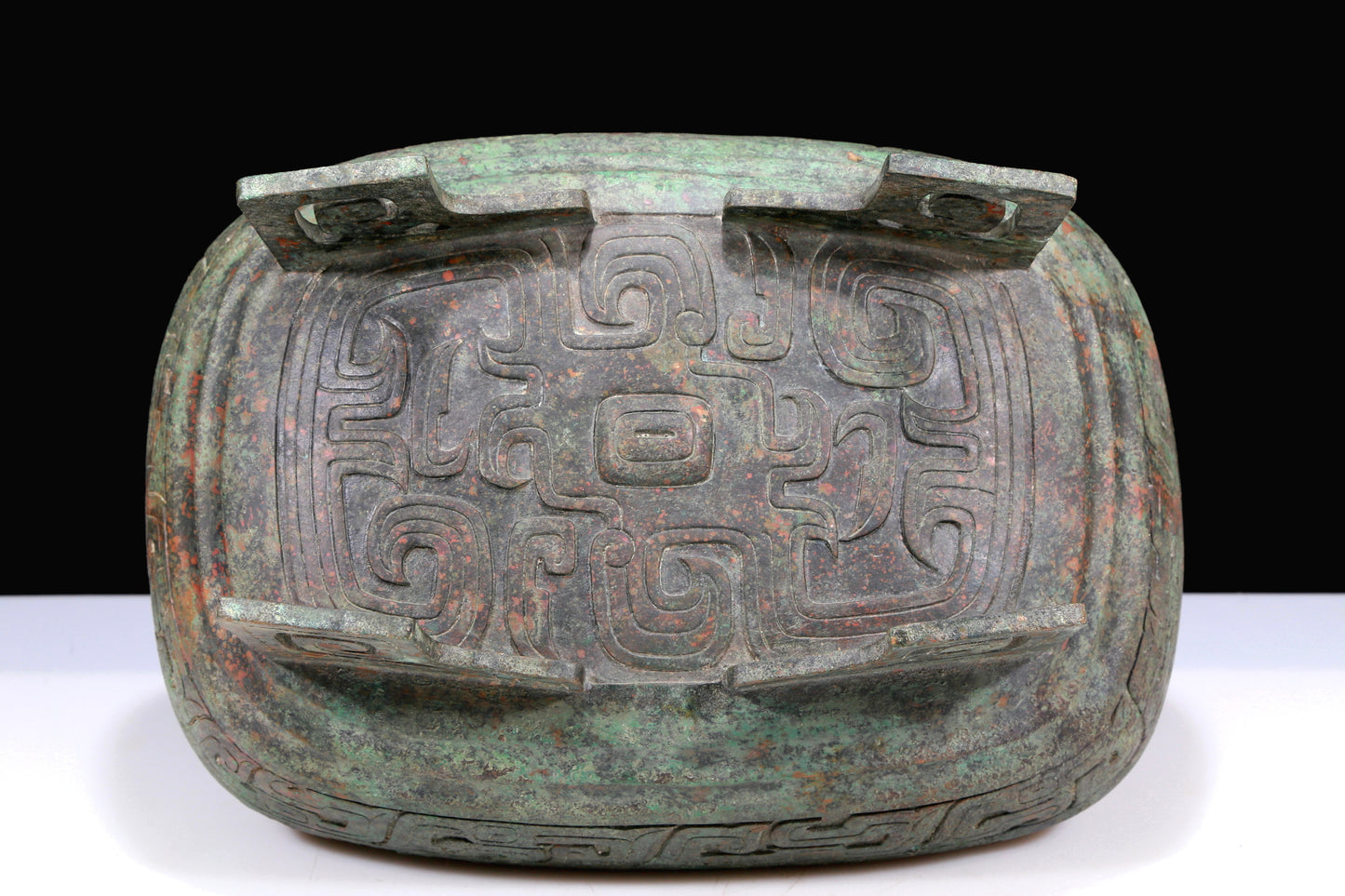 A Huge Archaic Bronze 'Dragon' Box With Inscriptions