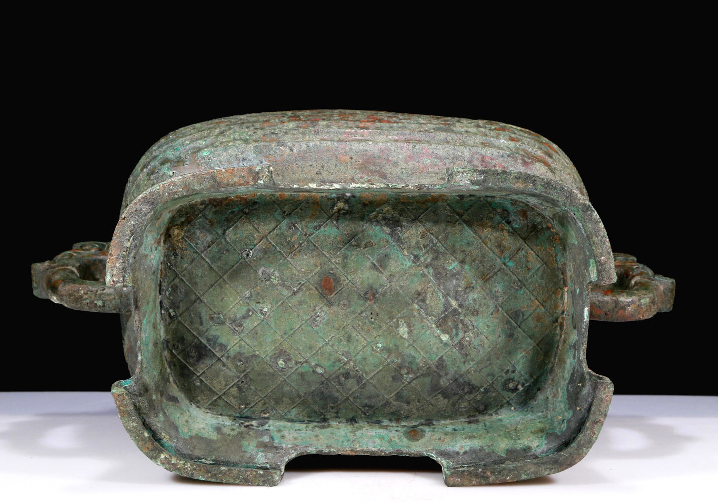 A Huge Archaic Bronze 'Dragon' Box With Inscriptions