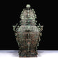 A Huge Archaic Bronze 'Animal Mask' Vase And Cover With Inscriptions