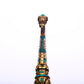 An Archaic Bronze Gold& Turquoise-Inlaid 'Auspicious Beast' Belt-Hook