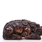 A Marvelous Pair Of Bronze Silver-Inlaid Auspicious Beasts