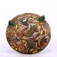 An Archaic Bronze Gold-Inlaid 'Auspicious Beast' Tripod Censer And Cover