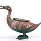 A Marvelous Pair Of Bronze Gold& Silver-Inlaid Ducks