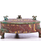 A Marvelous Bronze Gold& Silver-Inlaid 'Auspicious Beast' Tripod Box