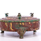 A Marvelous Bronze Gold& Silver-Inlaid 'Auspicious Beast' Tripod Box