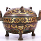 A Marvelous Bronze Gold& Silver-Inlaid 'Dragon' Tripod Censer