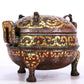 A Marvelous Bronze Gold& Silver-Inlaid 'Dragon' Tripod Censer