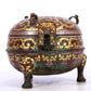 A Marvelous Bronze Gold& Silver-Inlaid 'Dragon' Tripod Censer