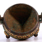 A Marvelous Bronze Gold& Silver-Inlaid 'Dragon' Tripod Censer