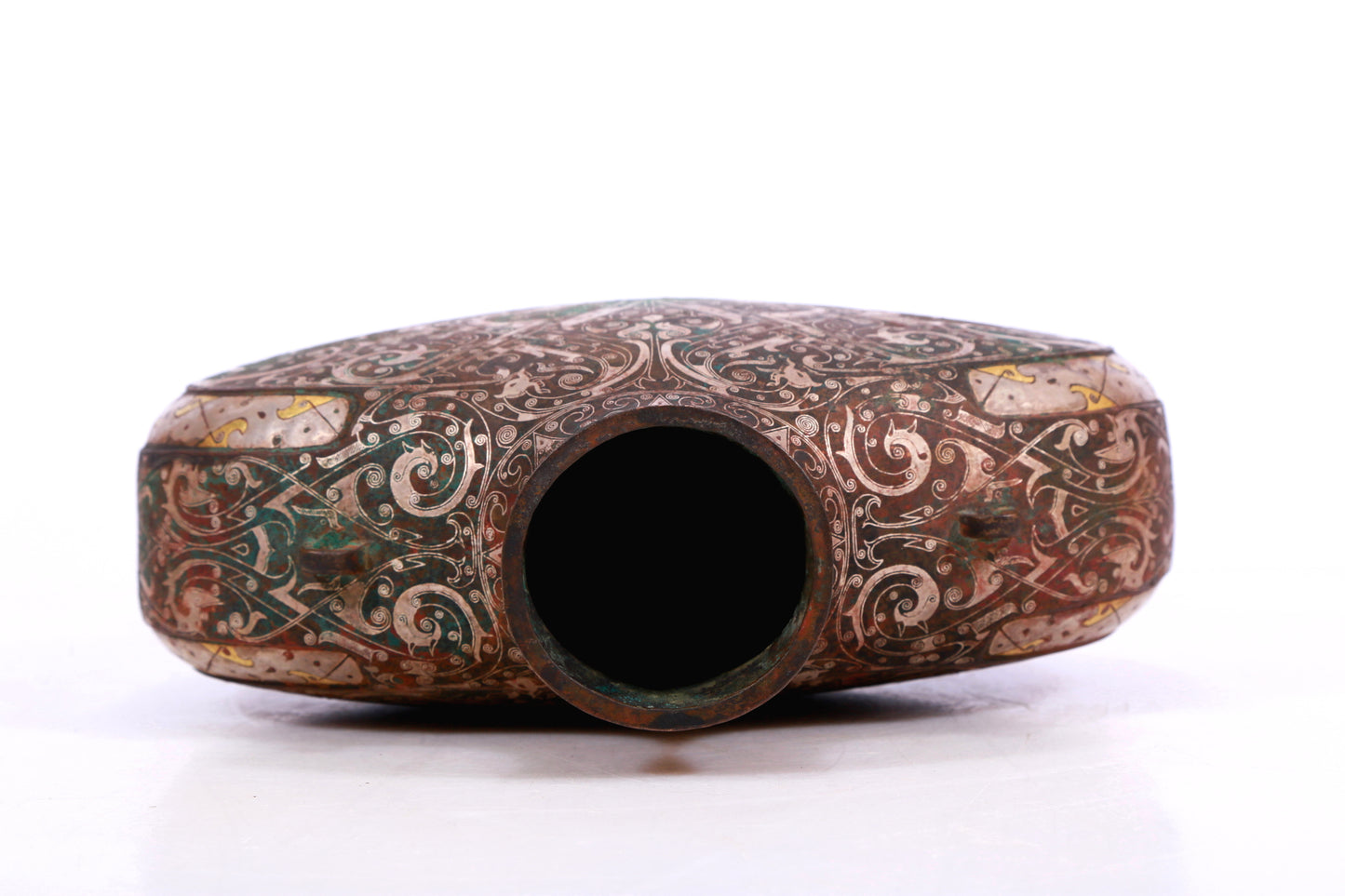 A Marvelous Bronze Gold& Silver-Inlaid 'Dragon' Pot