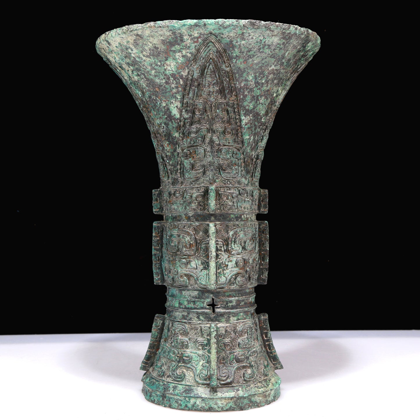 A Marvelous Bronze 'Animal Mask' Vase With Inscriptions