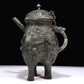 A Marvelous Bronze 'Animal Mask' Tripod Ewer With Inscriptions