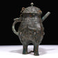 A Marvelous Bronze 'Animal Mask' Tripod Ewer With Inscriptions