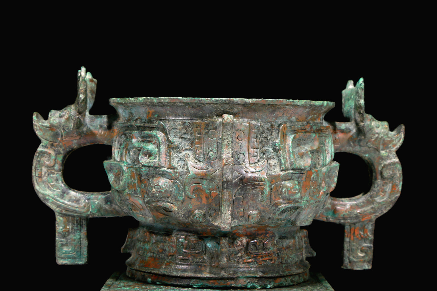 A Marvelous Bronze 'Animal Mask' Censer With Inscriptions