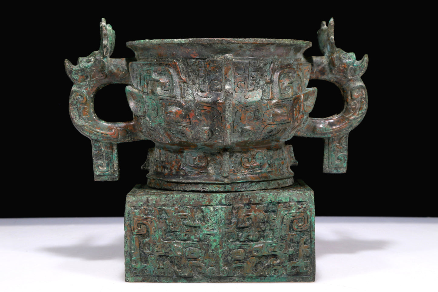 A Marvelous Bronze 'Animal Mask' Censer With Inscriptions