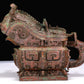 A Marvelous Bronze 'Animal Mask' Ewer And Cover With Inscriptions